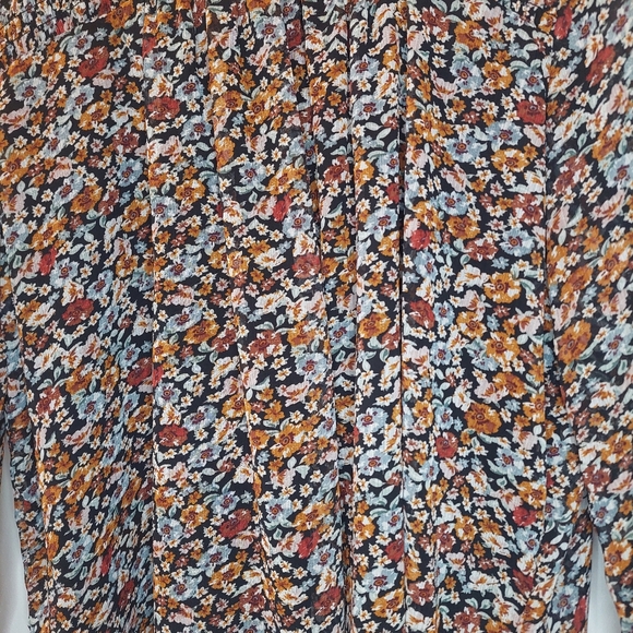Northern Reflections Sheer Ditsy Floral Long Sleeve Pullover Blouse XL - Picture 5 of 10